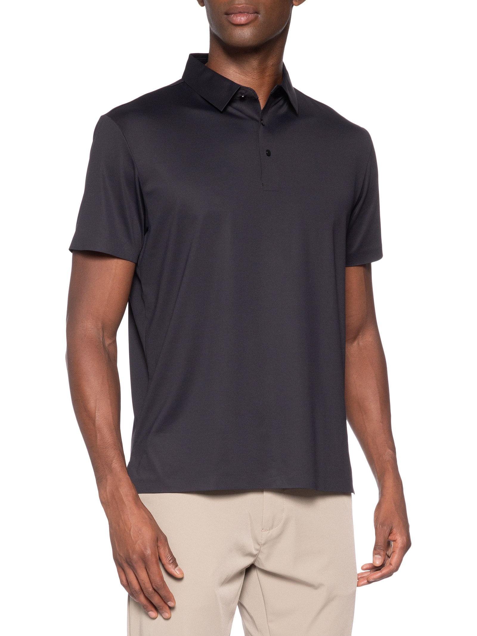 Polo Masculina Tech Corte A Laser Preto '2 Essential