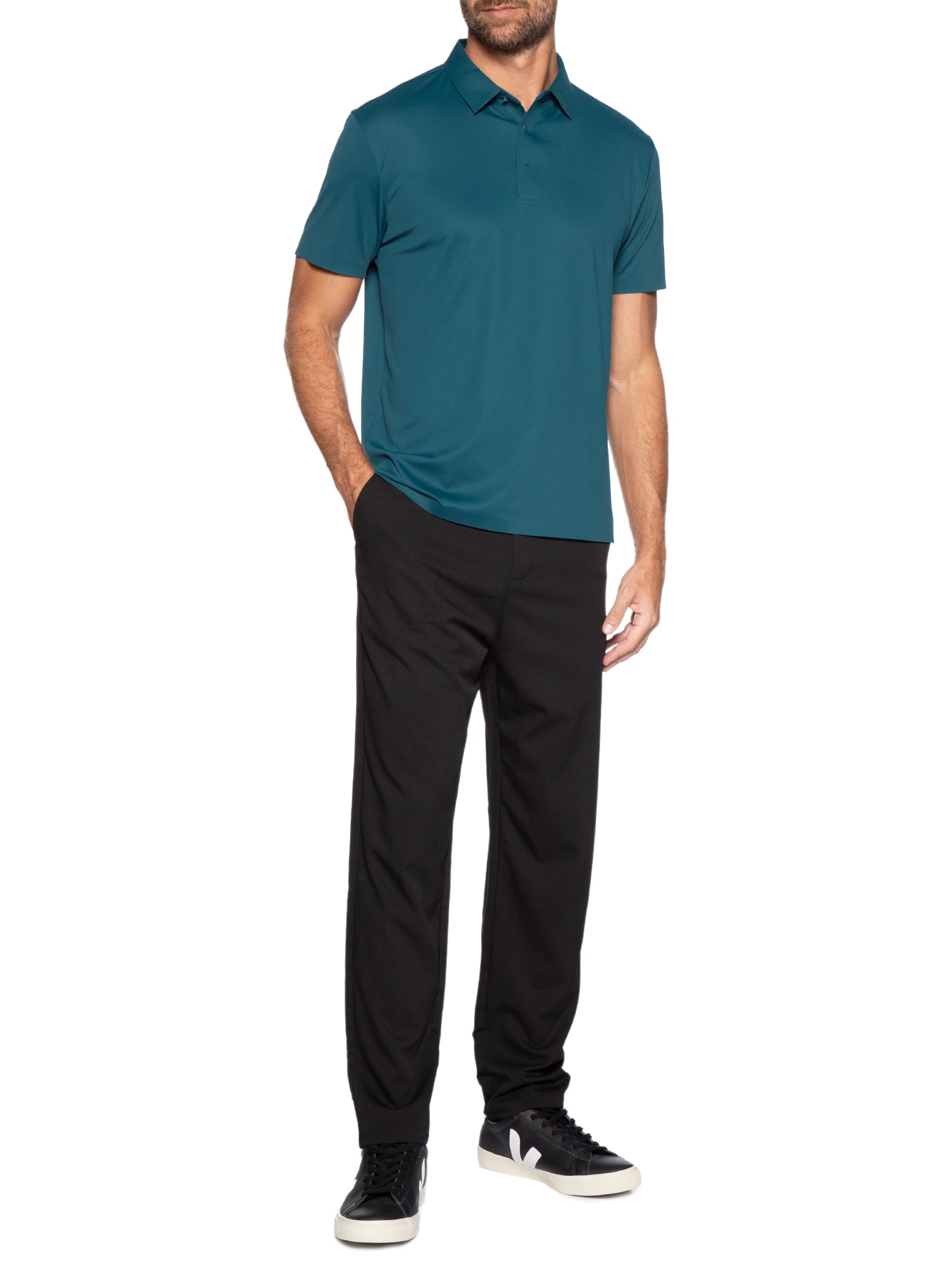 Polo Masculina Tehc Corte A Laser Azul '2 Essential