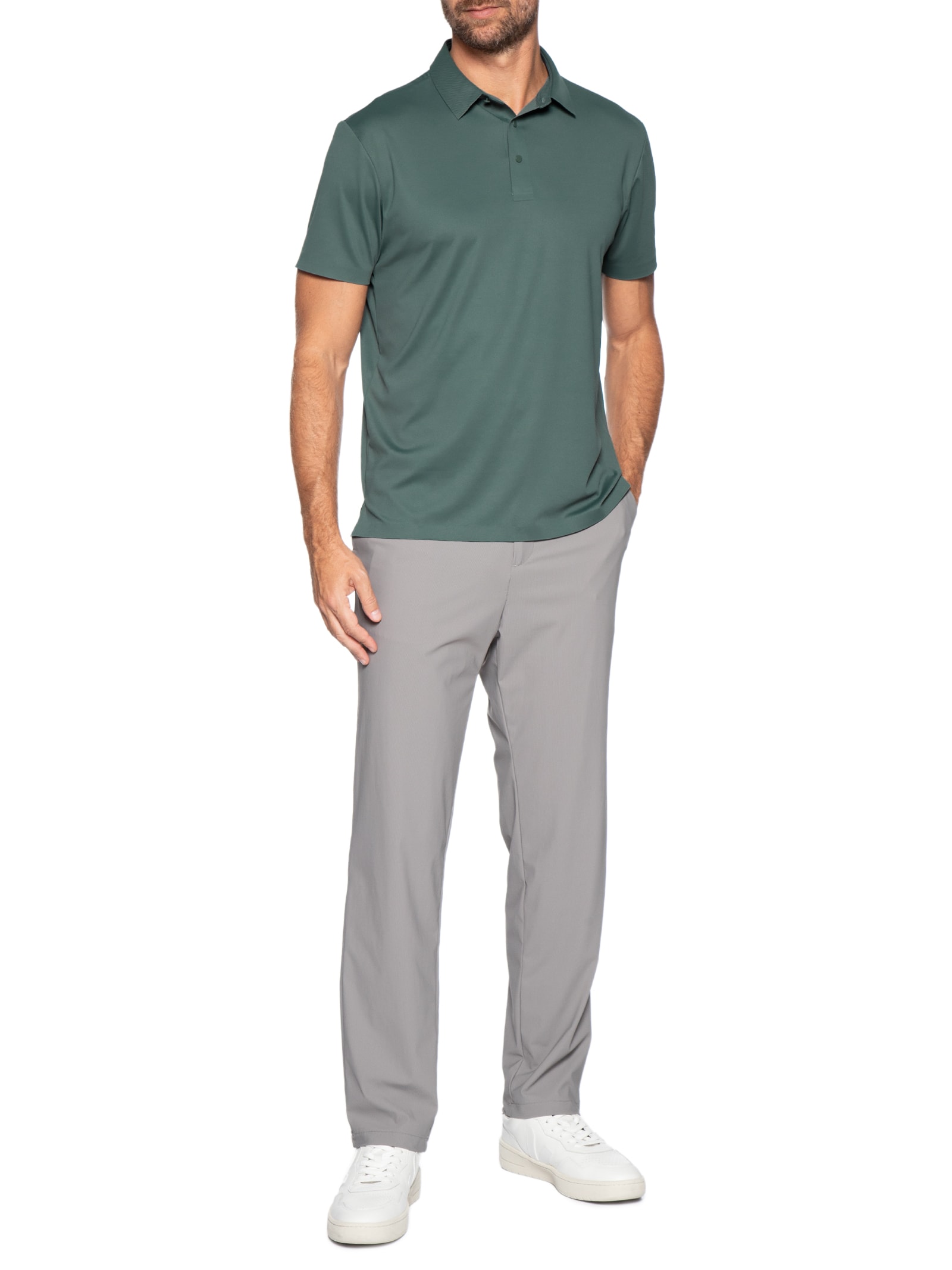 Polo Masculina Tehc Corte A Laser Verde '2 Essential