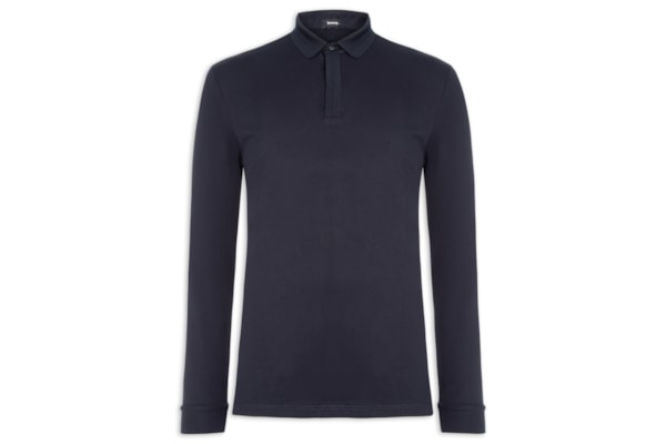 Polo Masculina Térmica Manga Longa - Azul