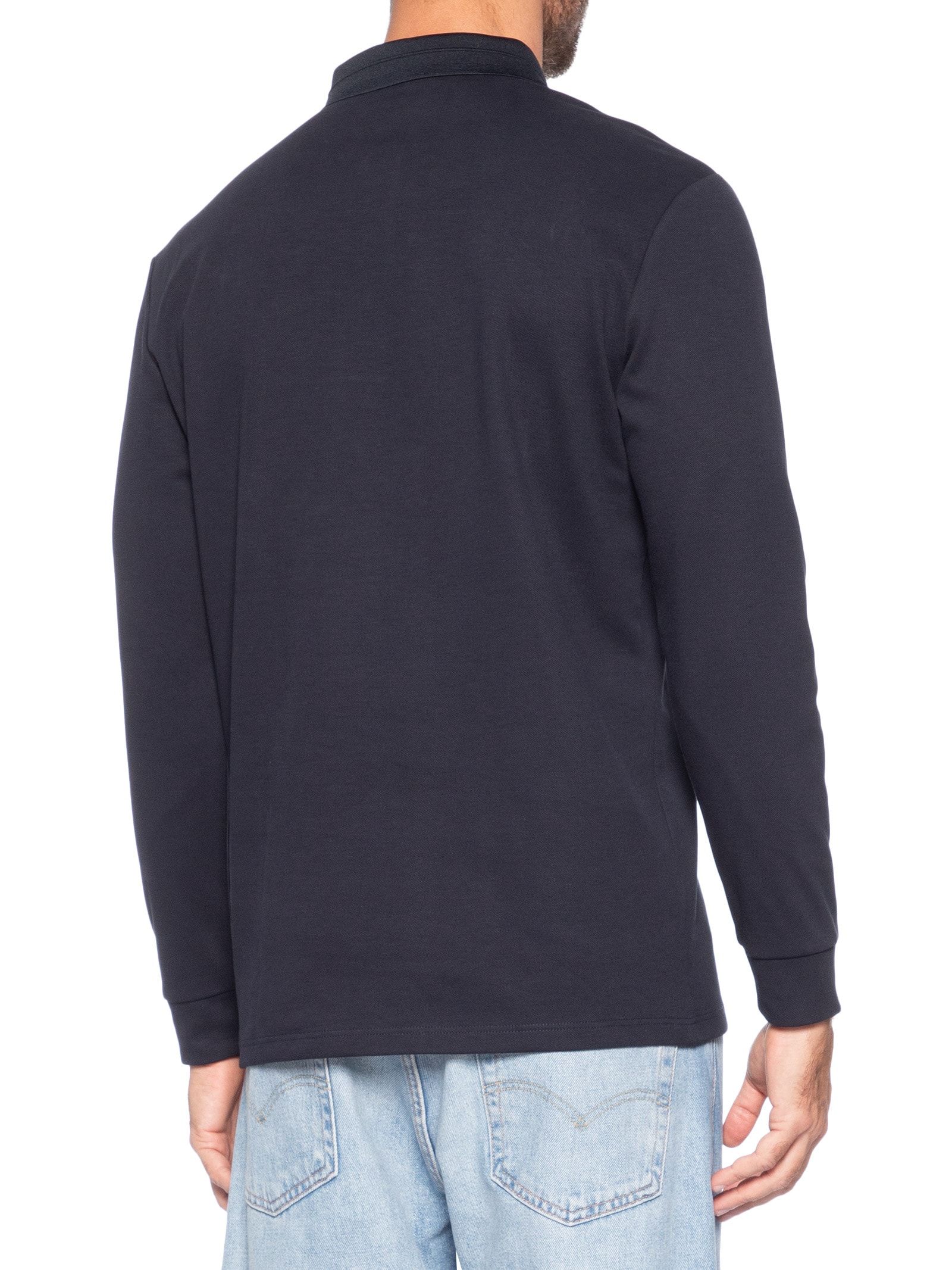 Polo Masculina Térmica Manga Longa Azul Basiq Men
