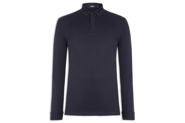 Polo Masculina Térmica Manga Longa - Azul