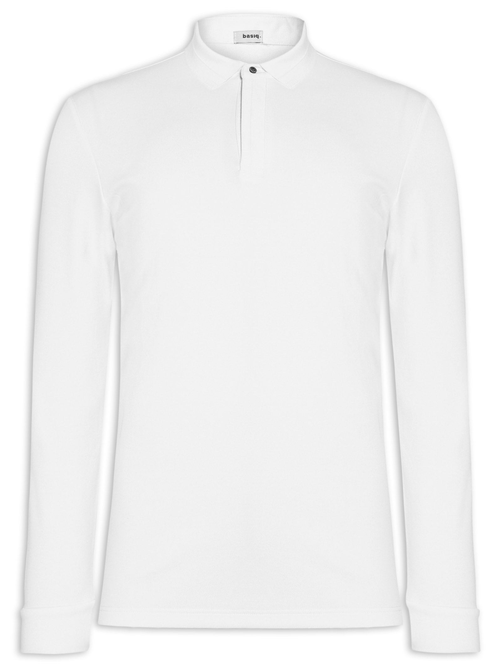 Polo Masculina Térmica Manga Longa Branco Basiq Men