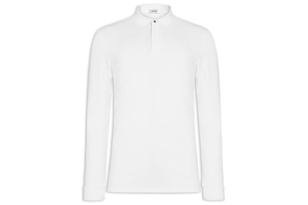 Polo Masculina Térmica Manga Longa - Branco
