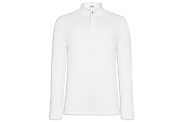 Polo Masculina Térmica Manga Longa - Branco