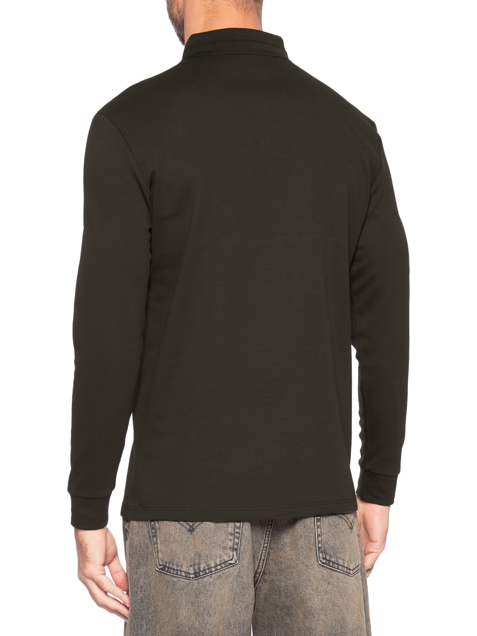 Polo Masculina Térmica Manga Longa Marrom Basiq Men