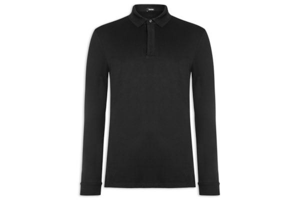 Polo Masculina Térmica Manga Longa - Preto