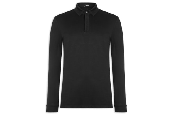 Polo Masculina Térmica Manga Longa - Preto
