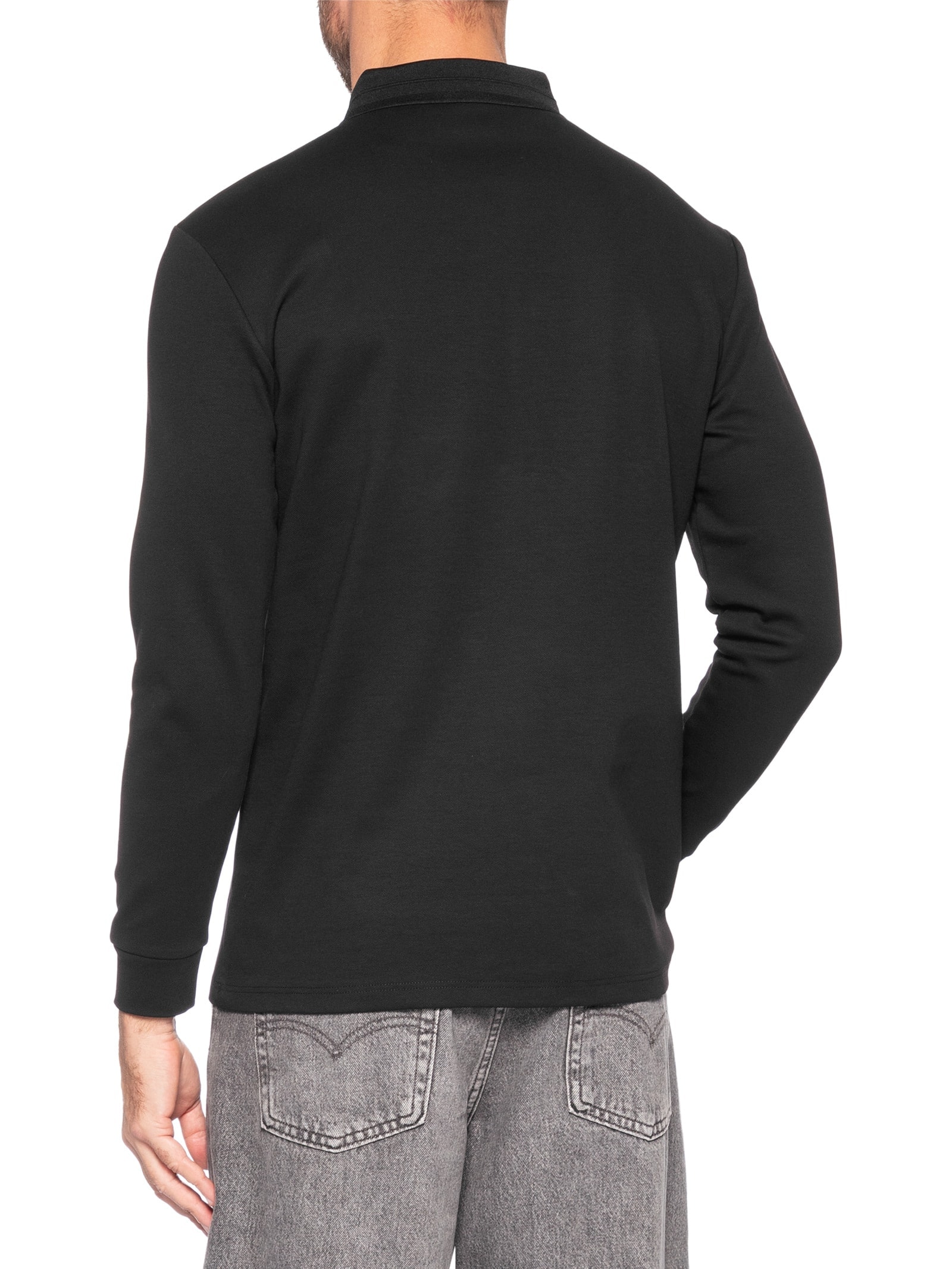 Polo Masculina Térmica Manga Longa Preto Basiq Men