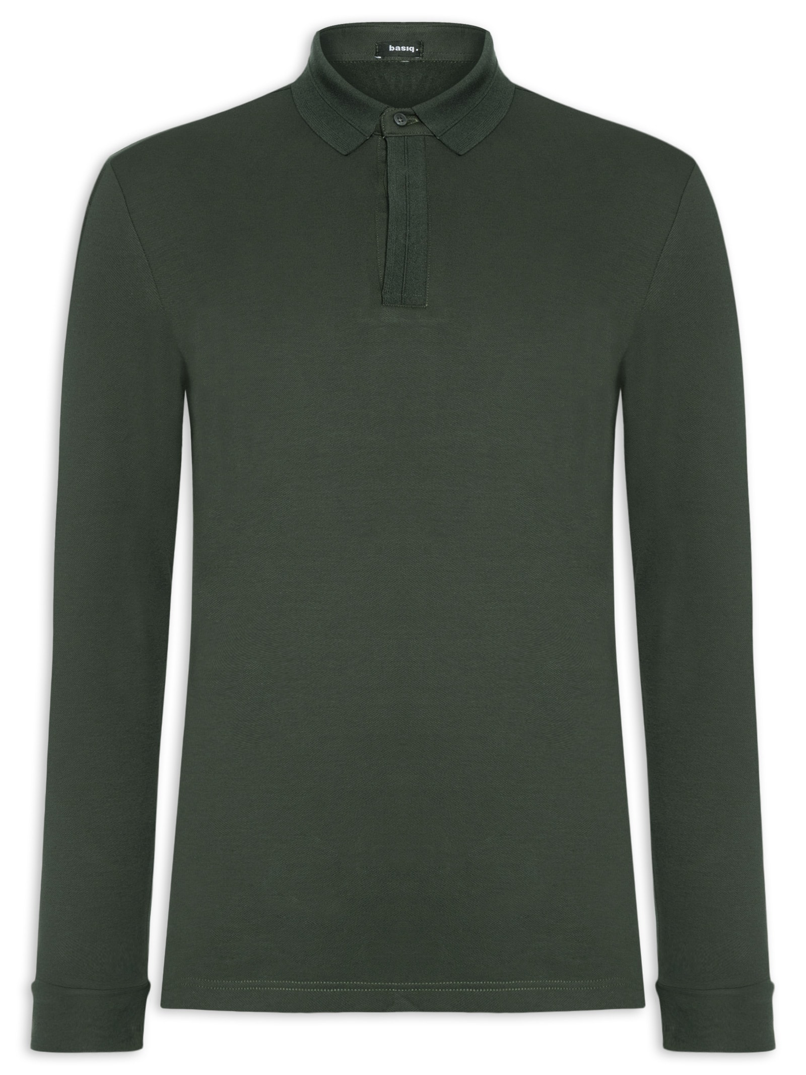 Polo Masculina Térmica Manga Longa Verde Basiq Men