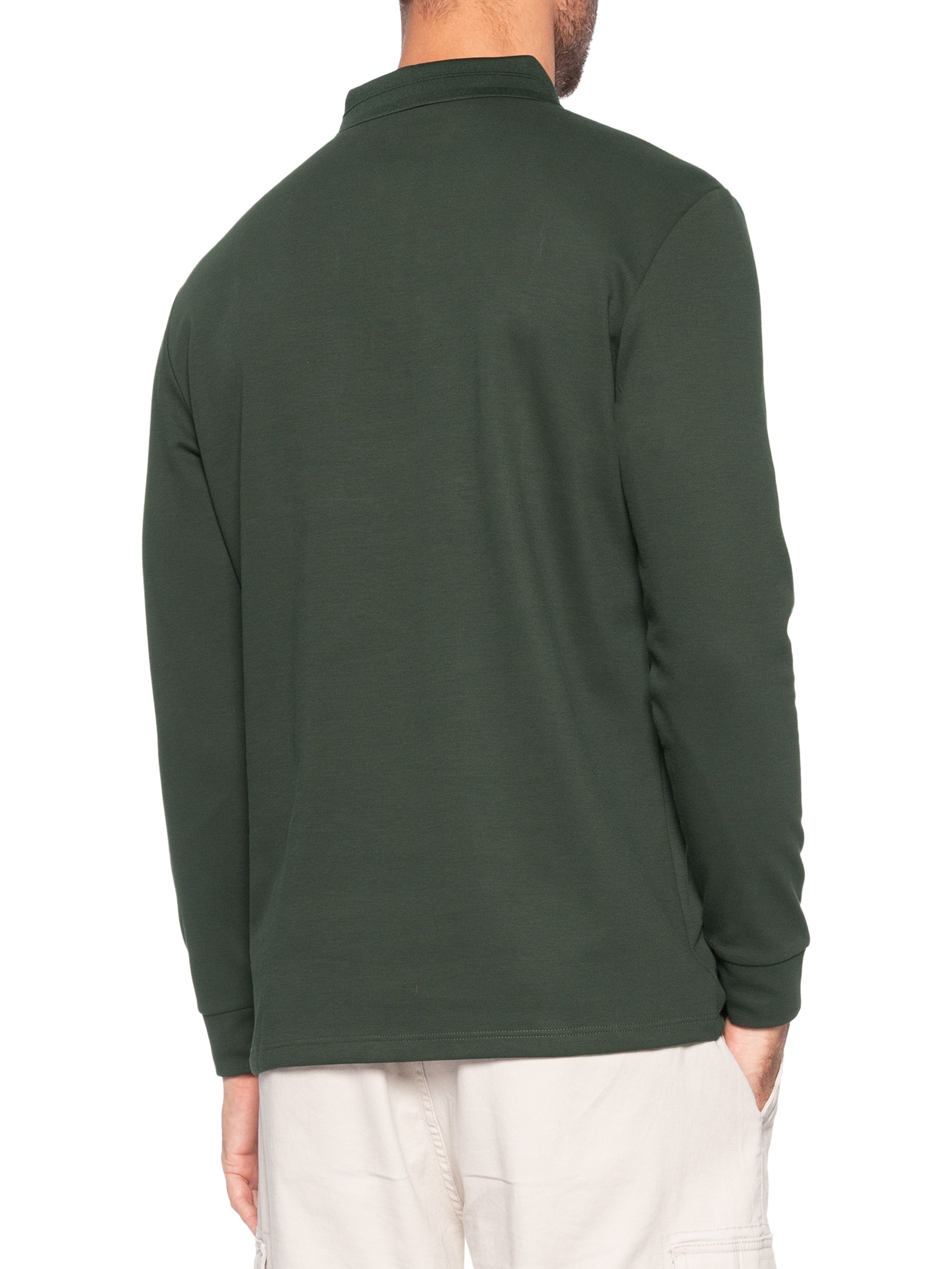 Polo Masculina Térmica Manga Longa Verde Basiq Men