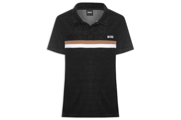 Polo Masculina Terry Shirt - Preto
