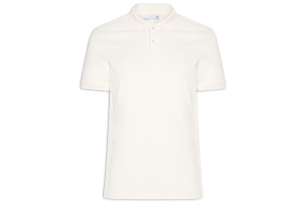 Polo Masculina Texturizada Algodão - Bege