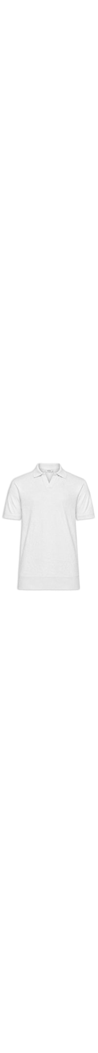 Polo Masculina Texturizada Com Gola Colombiana - Branco