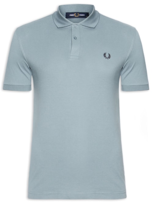 Polo Masculina “The Fred Perry Shirt” Regular Fit Piquet Algodão – Azul