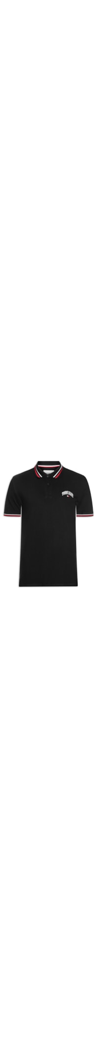 Polo Masculina Tipped Logo Arch - Preto