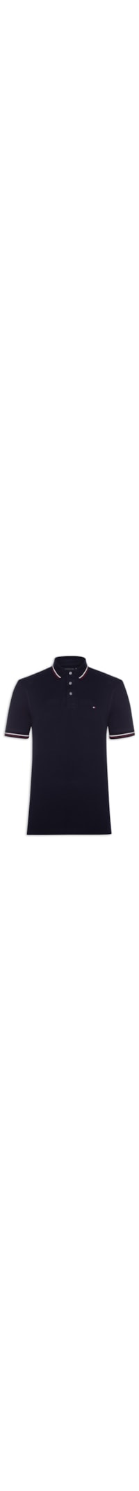 Polo Masculina Tipped Slim Fit - Azul