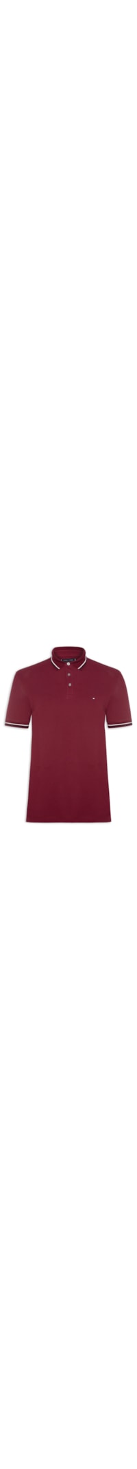 Polo Masculina Tipped Slim Fit - Vinho