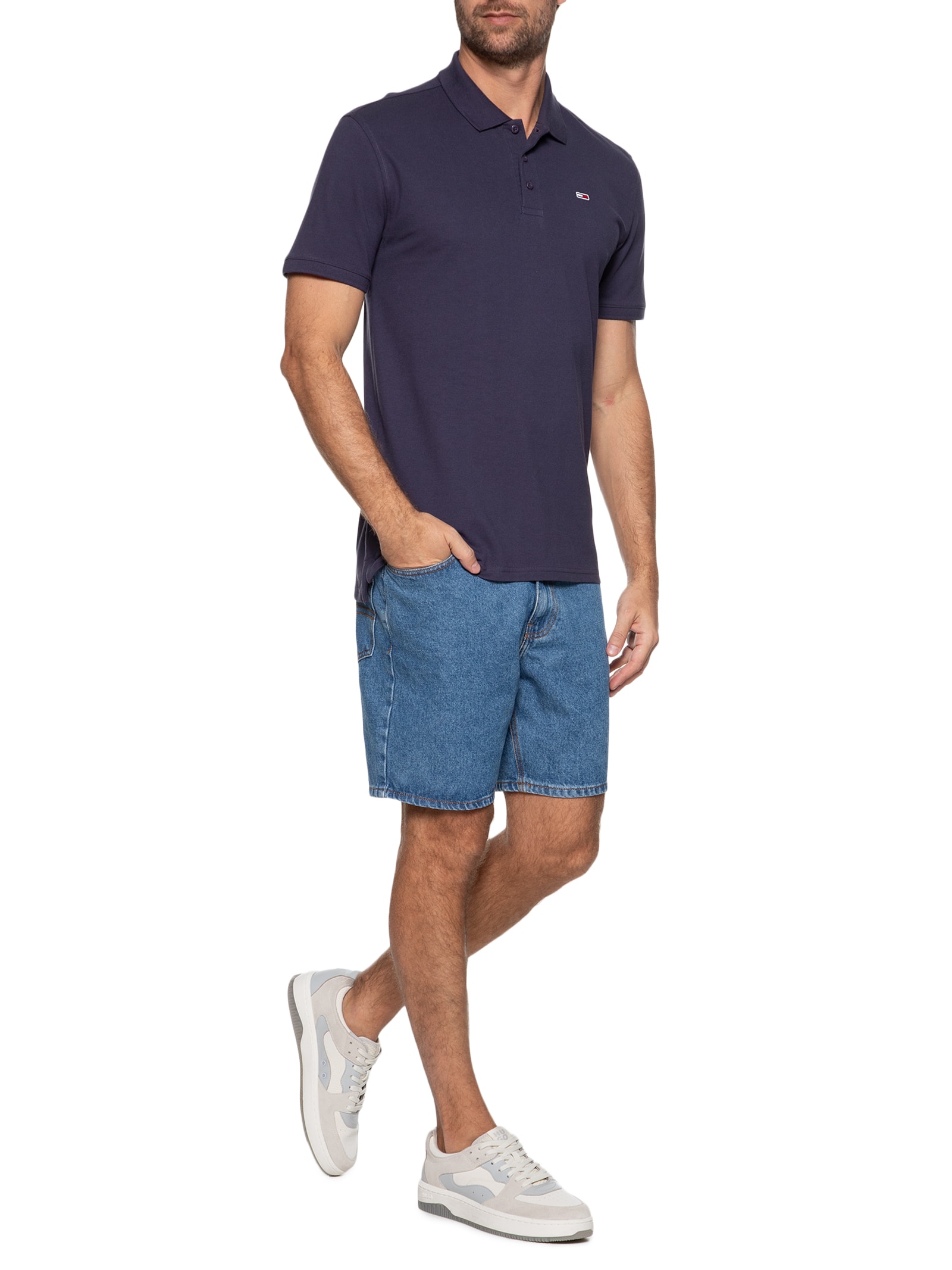 Polo Masculina Tjm Original Fine Pique Ss Azul Tommy Jeans