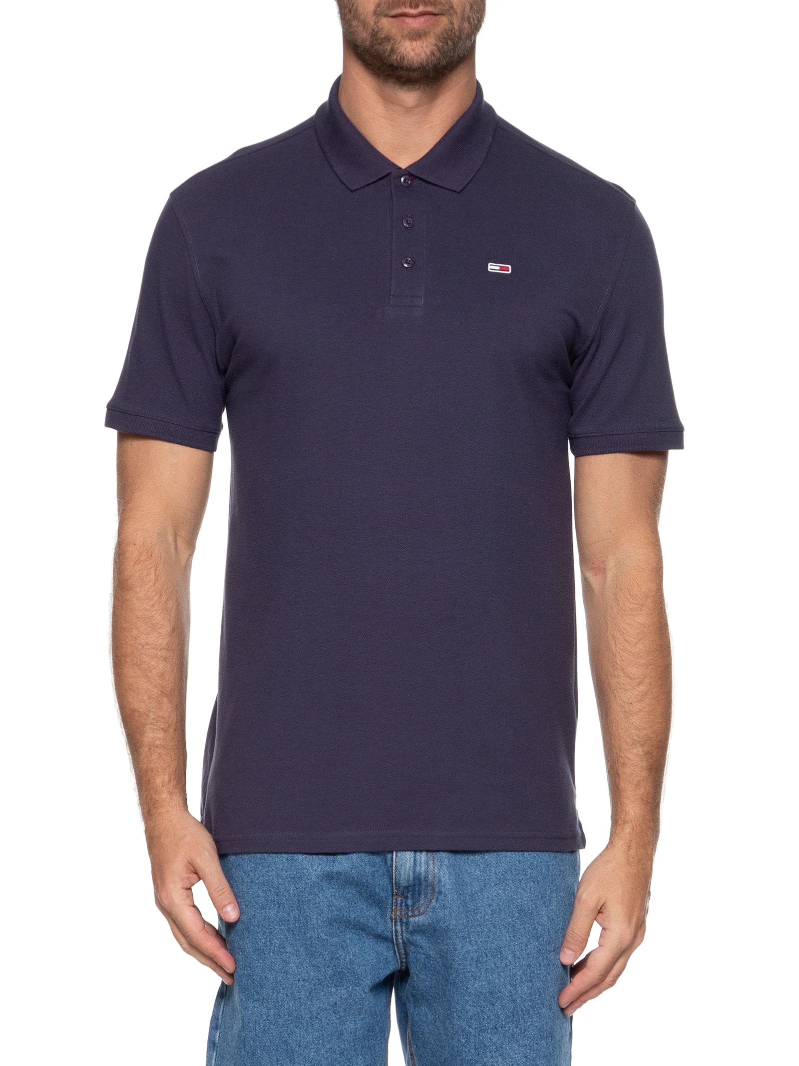 Polo Masculina Tjm Original Fine Pique Ss Azul Tommy Jeans