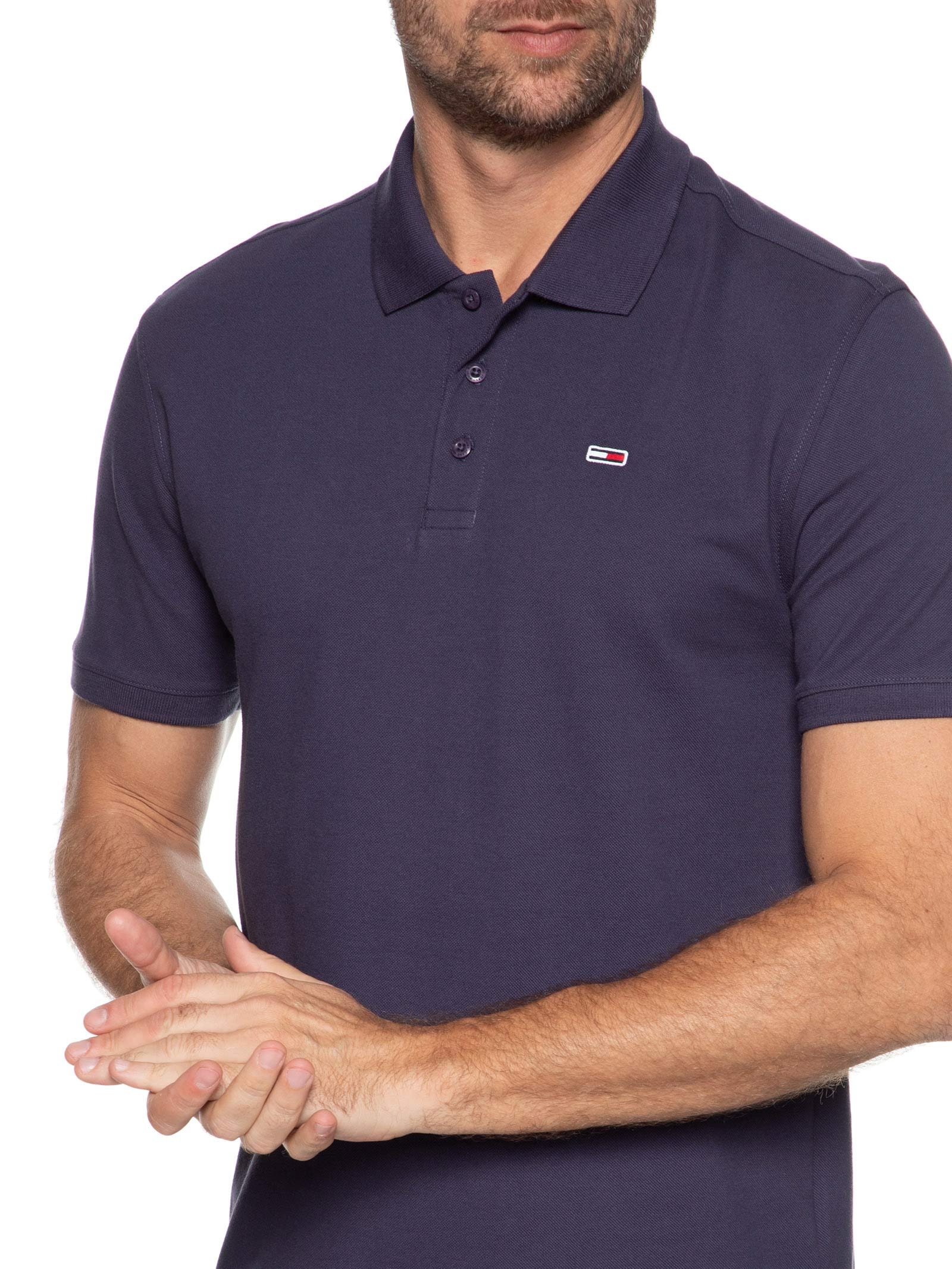 Polo Masculina Tjm Original Fine Pique Ss Azul Tommy Jeans