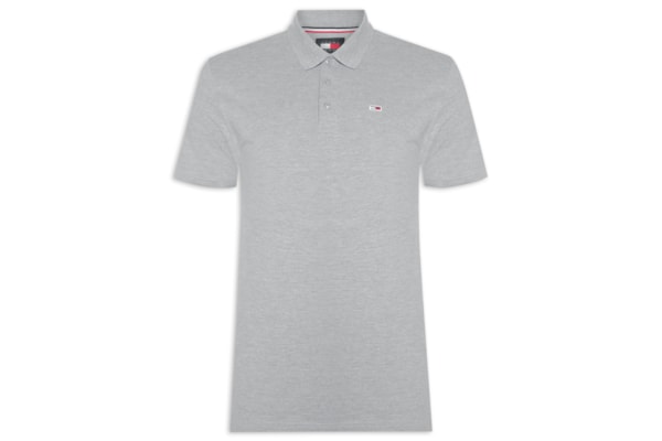 Polo Masculina Tjm Original Fine Pique Ss - Cinza