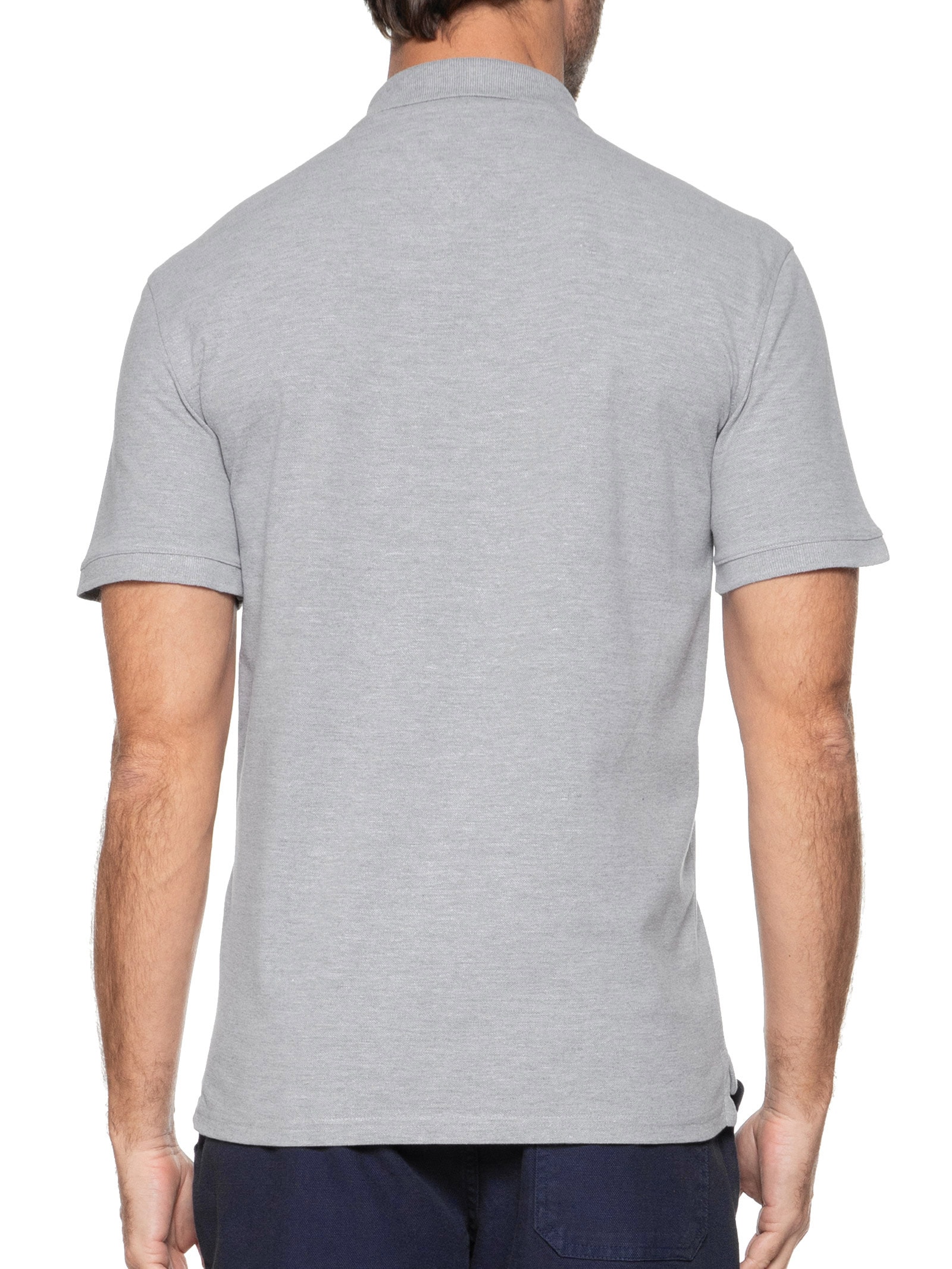 Tommy Jeans - Polo Masculina Tjm Original Fine Pique Ss - Cinza