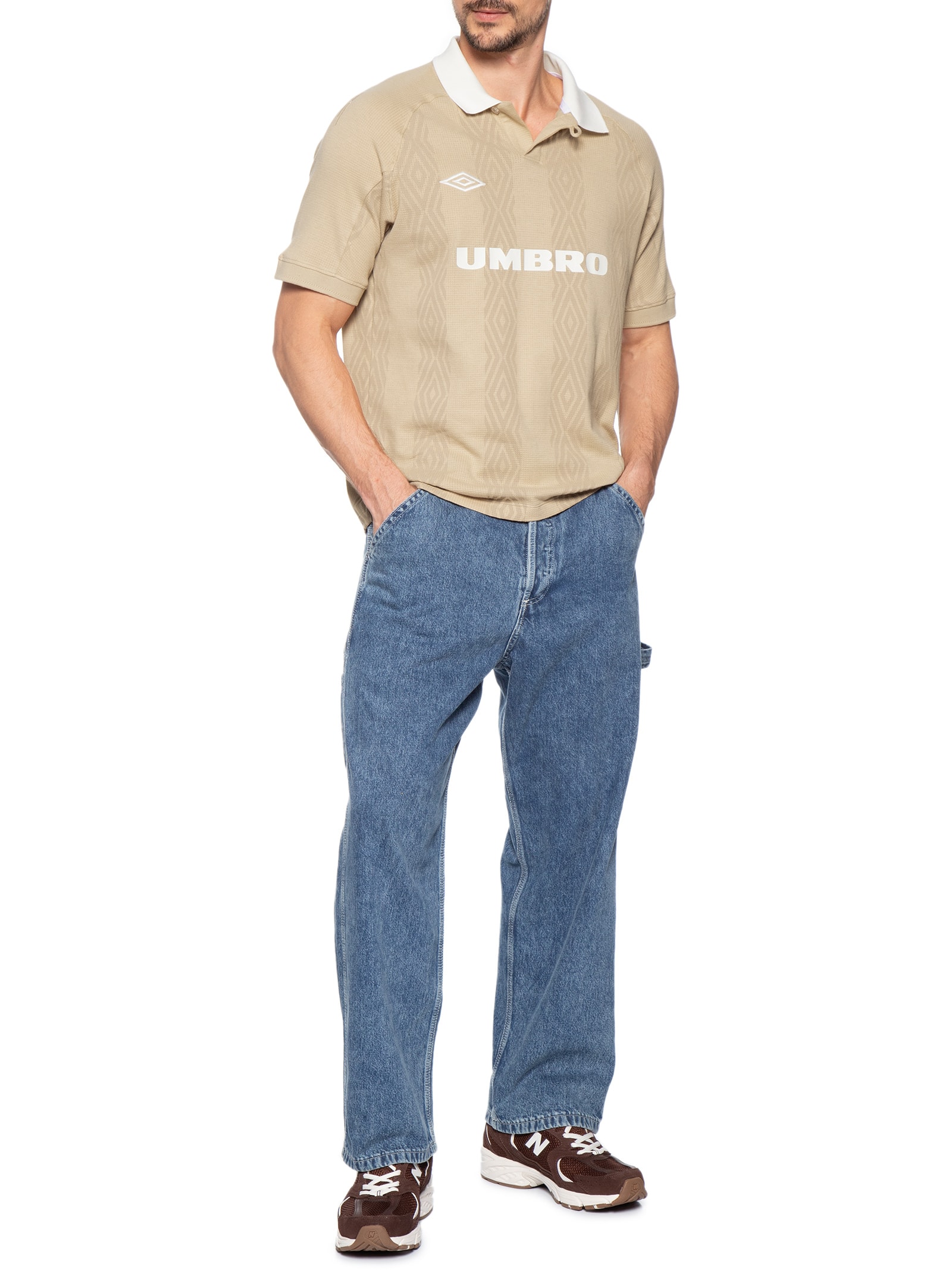 Polo Masculina TNP Jersey II Bege Umbro