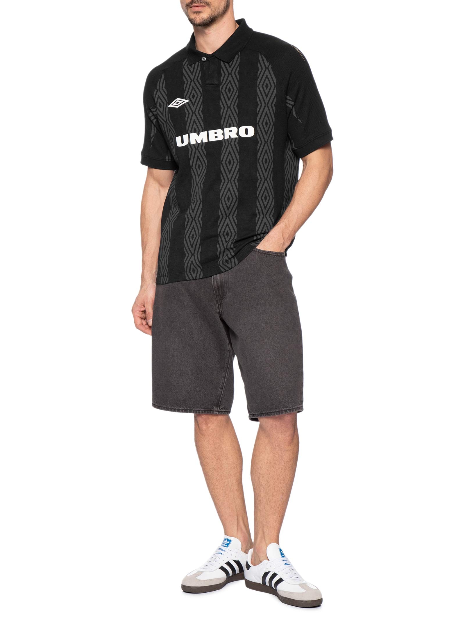 Polo Masculina TNP Jersey II Preto Umbro