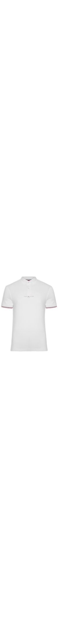 Polo Masculina Tommy Logo Tipped Regular - Branco