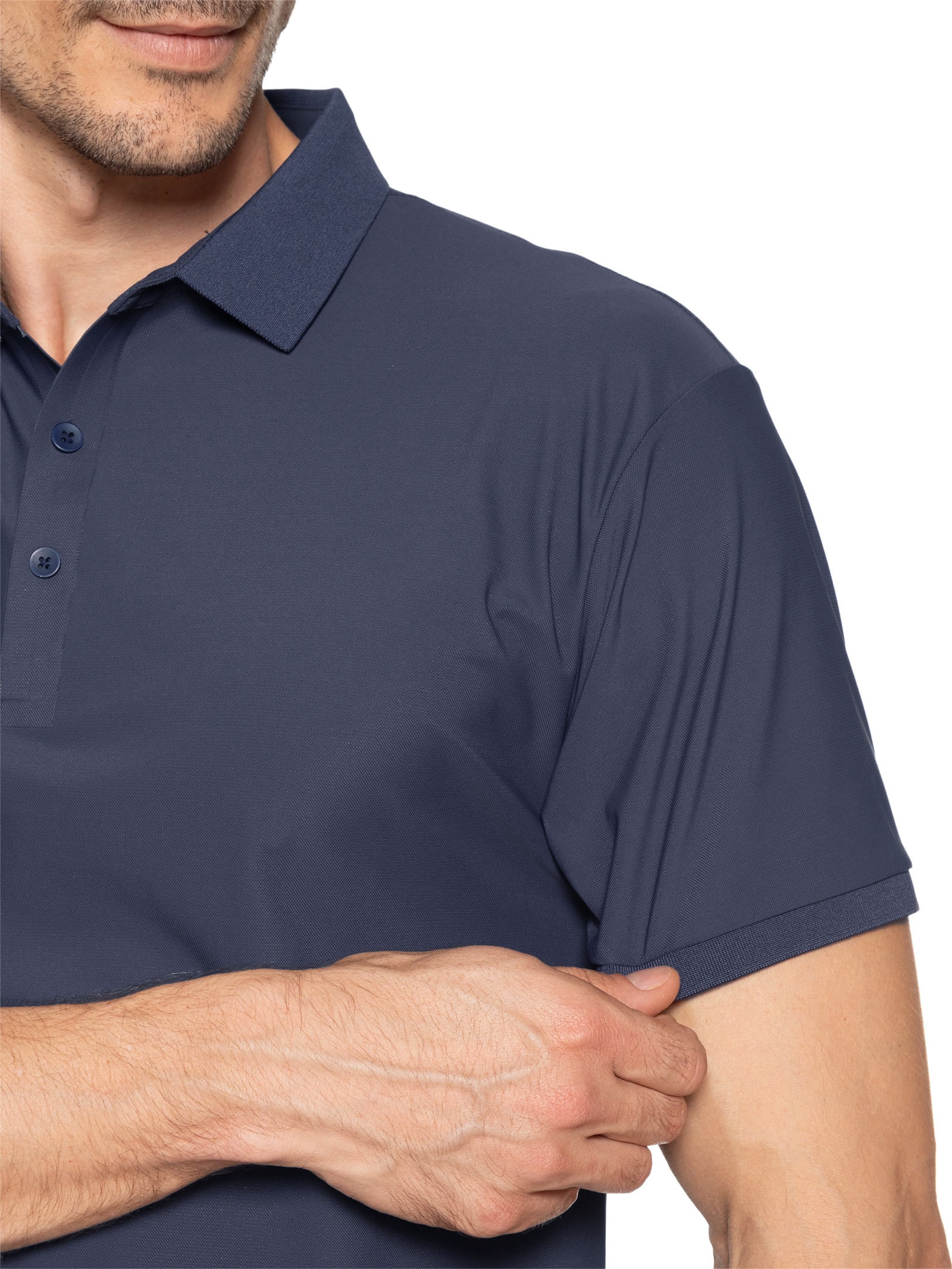 Polo Masculina Toque Gelado Sem Costura Azul '2 Essential