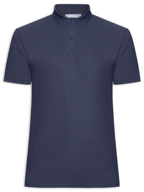 Polo Masculina Toque Gelado Sem Costura - Azul