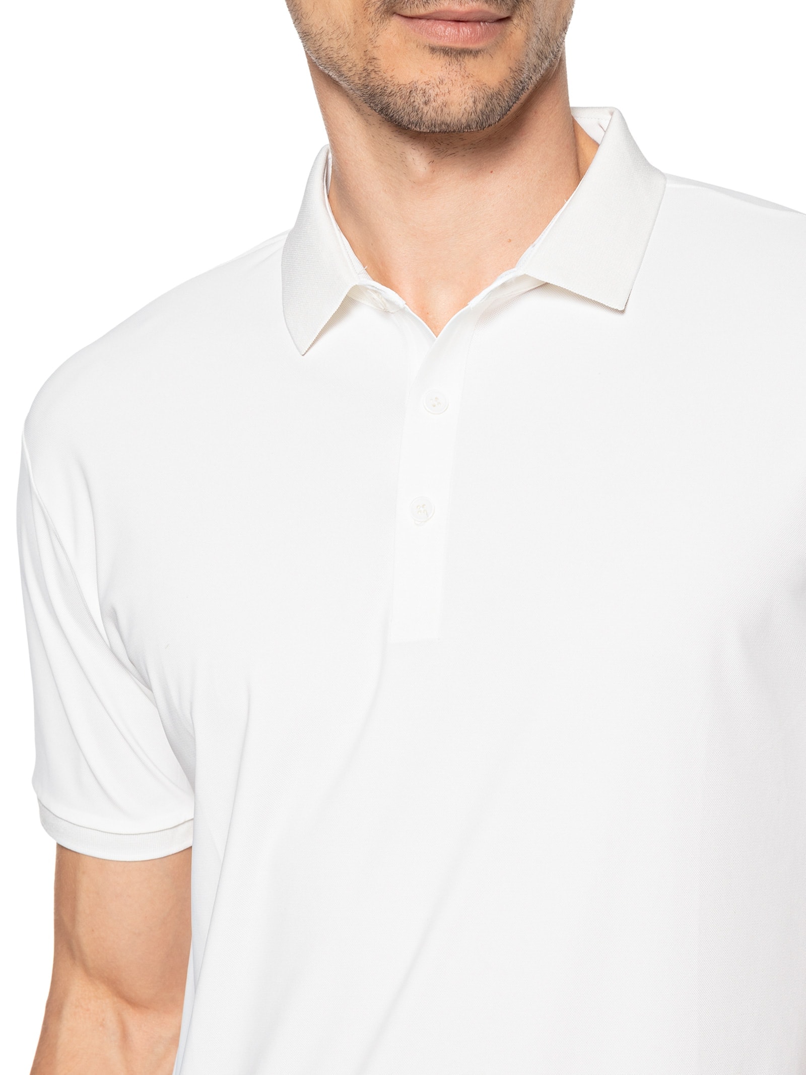 Polo Masculina Toque Gelado Sem Costura Branco '2 Essential