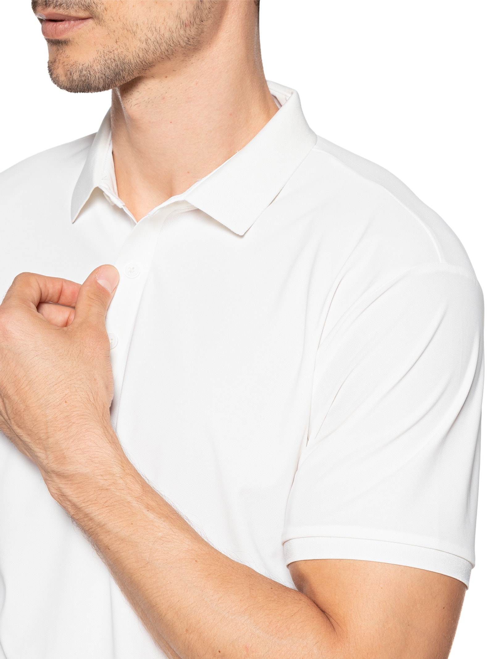 Polo Masculina Toque Gelado Sem Costura Branco '2 Essential