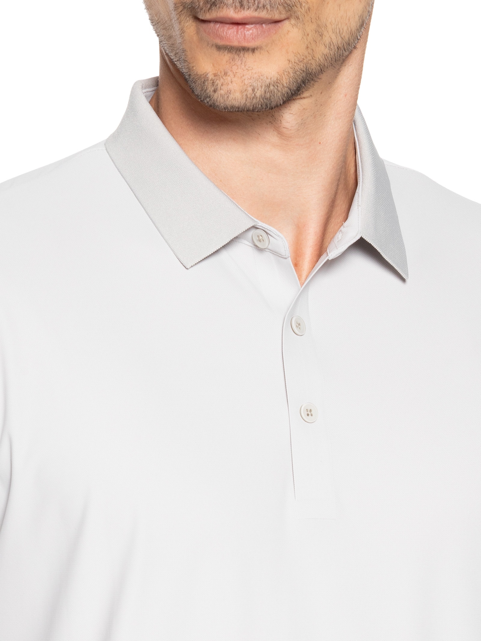 Polo Masculina Toque Gelado Sem Costura Cinza '2 Essential