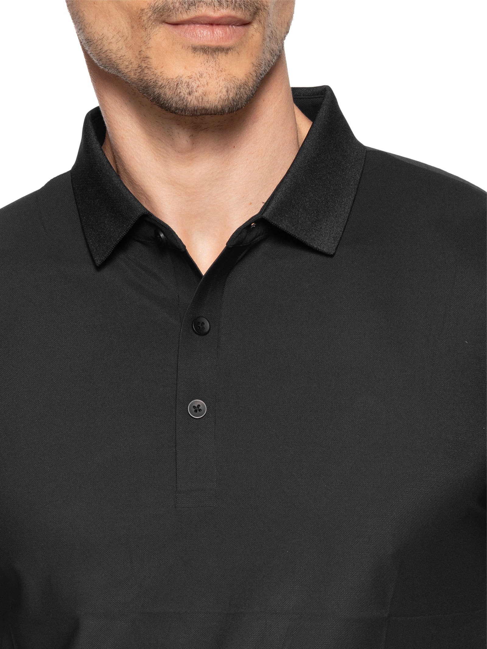 Polo Masculina Toque Gelado Sem Costura Preto '2 Essential