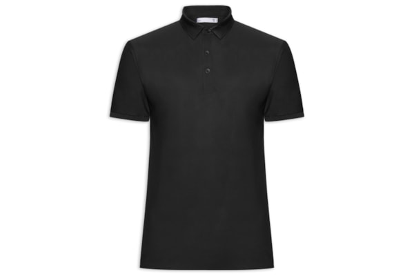 Polo Masculina Toque Gelado Sem Costura - Preto