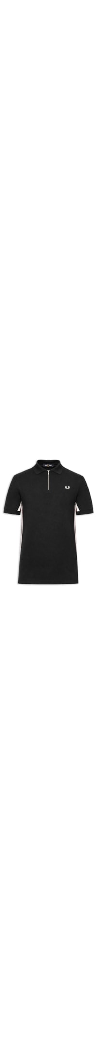 Polo Masculina Tramline Stripe - Preto