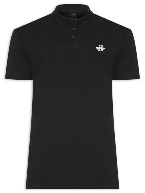 Polo Masculina Transfer – Preto