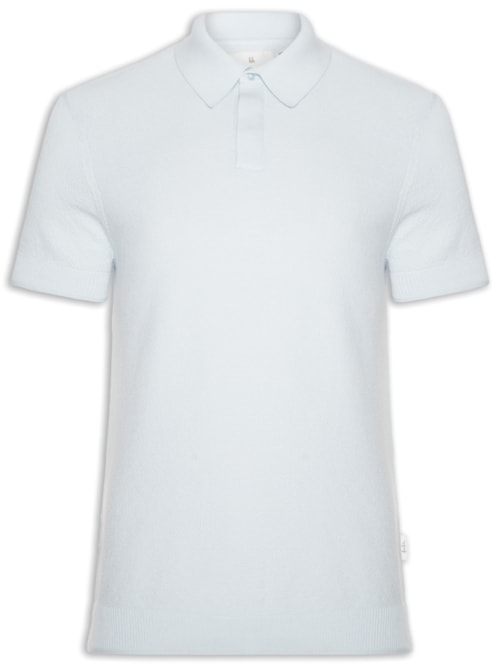 Polo Masculina Tricot Corda New - Azul