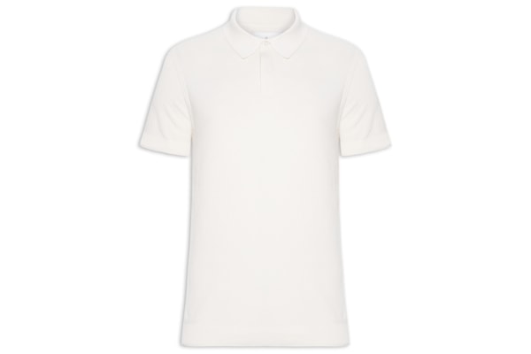 Polo Masculina Tricot Corda New - Branco