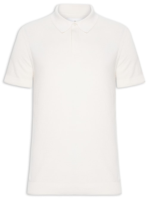 Polo Masculina Tricot Corda New – Branco