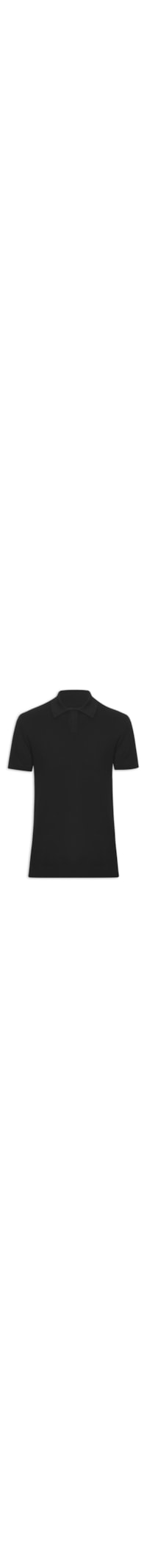 Polo Masculina Tricot Corda - Preto