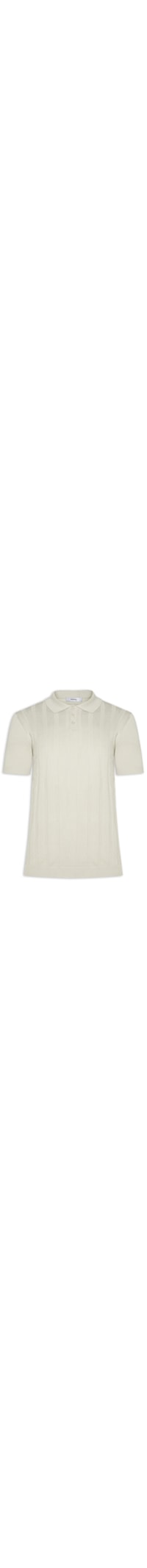 Polo Masculina Tricot Detalhes - Cinza