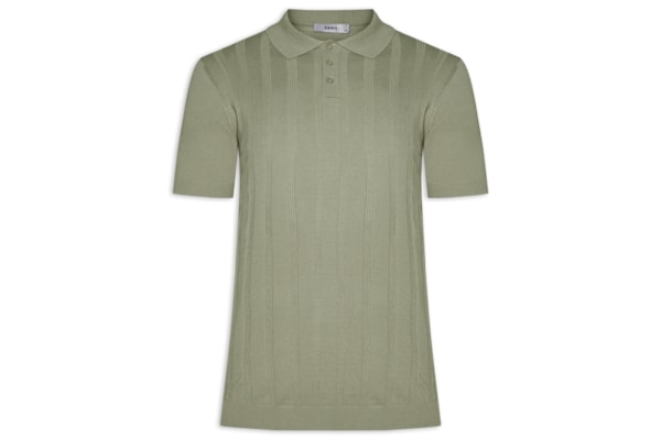 Polo Masculina Tricot Detalhes - Verde