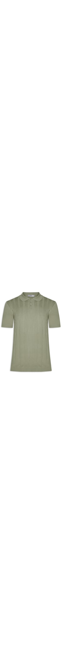 Polo Masculina Tricot Detalhes - Verde