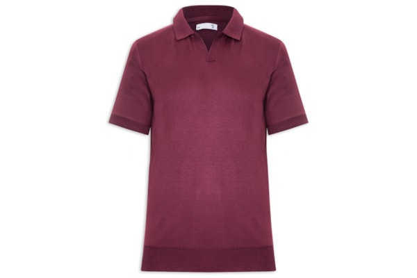 Polo Masculina Tricot Gola Colombiana - Vermelho