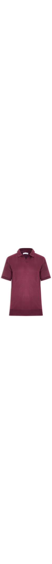 Polo Masculina Tricot Gola Colombiana - Vermelho