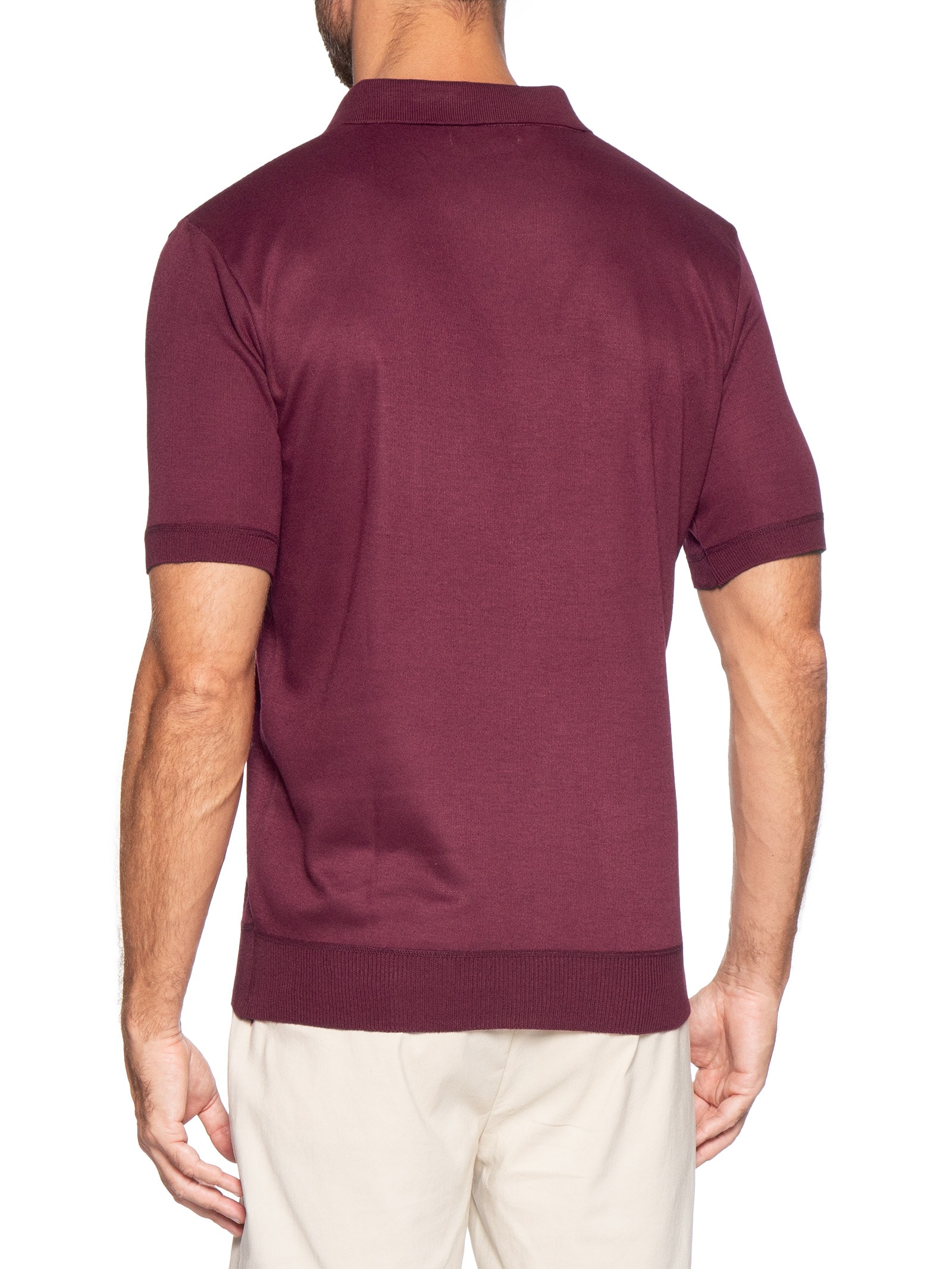 Polo Masculina Tricot Gola Colombiana Vermelho '2 Essential