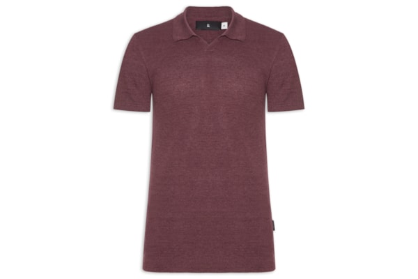 Pólo Masculina Tricot Mescla Roman - Vermelho